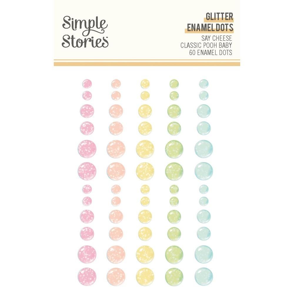 Crafts Glitter Dots SS Sticky Back Classic Pooh Baby Pastel Pink Blue Yellow