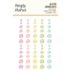 Crafts Glitter Dots SS Sticky Back Classic Pooh Baby Pastel Pink Blue Yellow