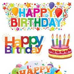 Violette Stickers – Happy Birthday – 1 Colorful Rainbow Sticker Sheet – Crafts