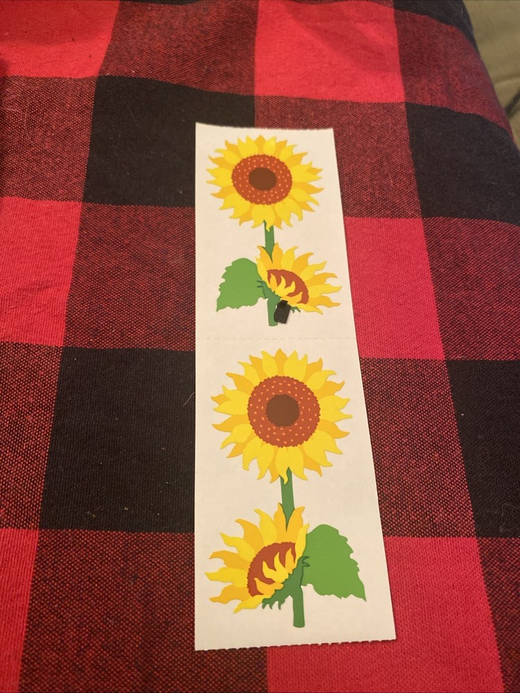 SUNFLOWER Stickers Mrs. Grossman’s•Floral•Yellow•Gardening •Seeds•Outdoor•
