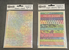 Ranger Dylusions Creative Dyary Back Chat Stickers & Washi Tape Sheets NEW