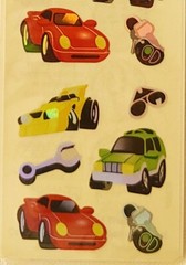 Sandy Lion Prismatic Vehicles Transportation Stickers Set Of 2