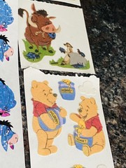 Big Lot of VTG Stickers Sandy Lion & Mrs Grossman – Fuzzy, Shimmery & Character