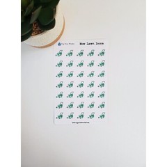 Mow Lawn Icon Stickers for Calendars and Planners | Kiss Cut, Matte Finish