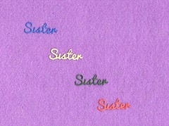 SISTER die cuts scrapbook cards