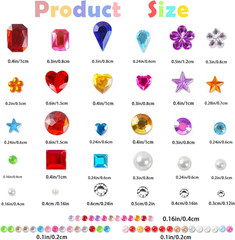 3500Pcs Gem Stickers Jewels for Crafts，12 Sheets Rhinestone Stickers for DIY Cra