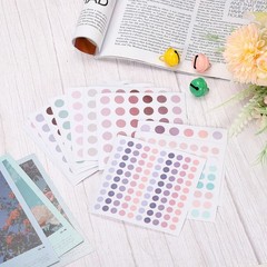 1800 Dots Washi Tape Round Coding Labels Sheet 8mm Self-Adhesive 10 Colors
