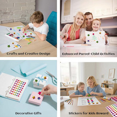Star Stickers, Holographic Rainbow Small Star Stickers for Kids Reward, Behavior