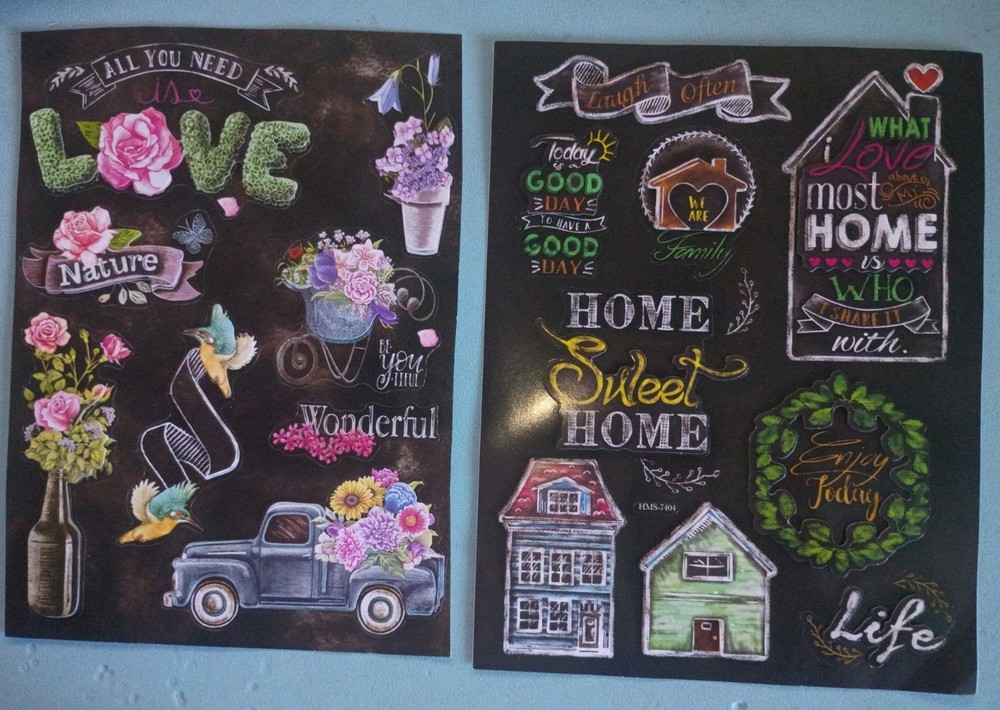 Crafter’s Square Floral Embellishment Stickers – Lot Of 2