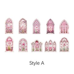 10Pcs Manor Secret Series PET Decorative Stickers Pack DIY Scrapbooking Supplies