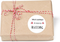 120Pcs ‘Your Support Is Such a Blessing’ Stickers Express Gratitude Effortlessly