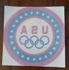 U.S.A. Olympics Window Cling Sticker 4″