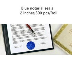 300pcs 2 inch Bright Blue Metallic Certificate Sealing Labels with Serrated E…
