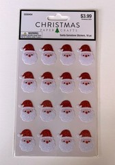 New Christmas Paper Crafts Stickers 4 Packages Santa Hat Tree Red Green