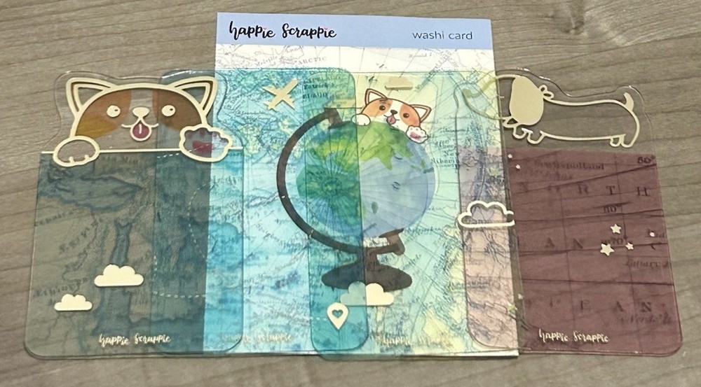NEW Happie Scrappie (4) Washi Cards