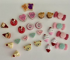 27 Pc Cake Charms Resin Flatback Cabochon DIY Crafts Scrapbooking Kawaii Food