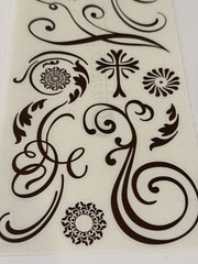 Creative Memories Scrapbook Stickers 2010 Flower Floral Leaves Flourish Swirl