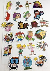 Set Of 23 90’s Animated Cartoon TV Show Stickers Assorted Sticker Decal Designs