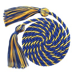 Graduation Cords 2025 Blue Gold 68 Inch Braided Tassel Honor Ropes