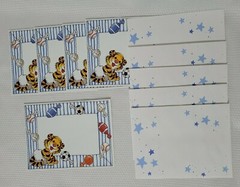 Vintage Suzy’s Zoo Stationery Note Cards Envelopes Baby Tiger Lot of 10 Spafford
