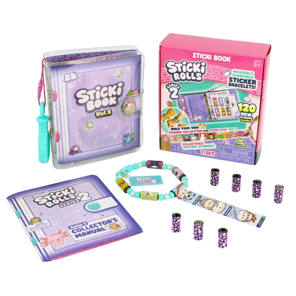 Wearable Sticker Bracelet & Collection Book | 120 Mini Stickers, 1000+ Designs