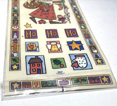 Flat Stickers Christmas Santa Stocking Borders Vintage 5×12 Sue Dreamer