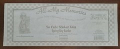 All My Memories SPRING BOY BORDER sticker sheet, frogs, dragonflies, large sheet