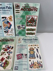 Mixed Lot Rub On Transfers Christmas Bears Angels Tiles Gardening Country NEW