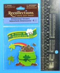 Recollections Pot Of Gold St. Patricks Day Shamrocks Irish Mini Sticker Pack