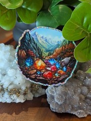 Gemstone Mineral Glitter Sticker | Precious Gems Rock Hound Sticker