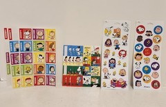 PEANUTS Characters Mixed Stickers Sheets Lot, Snoopy Lucy Linus Woodstock +