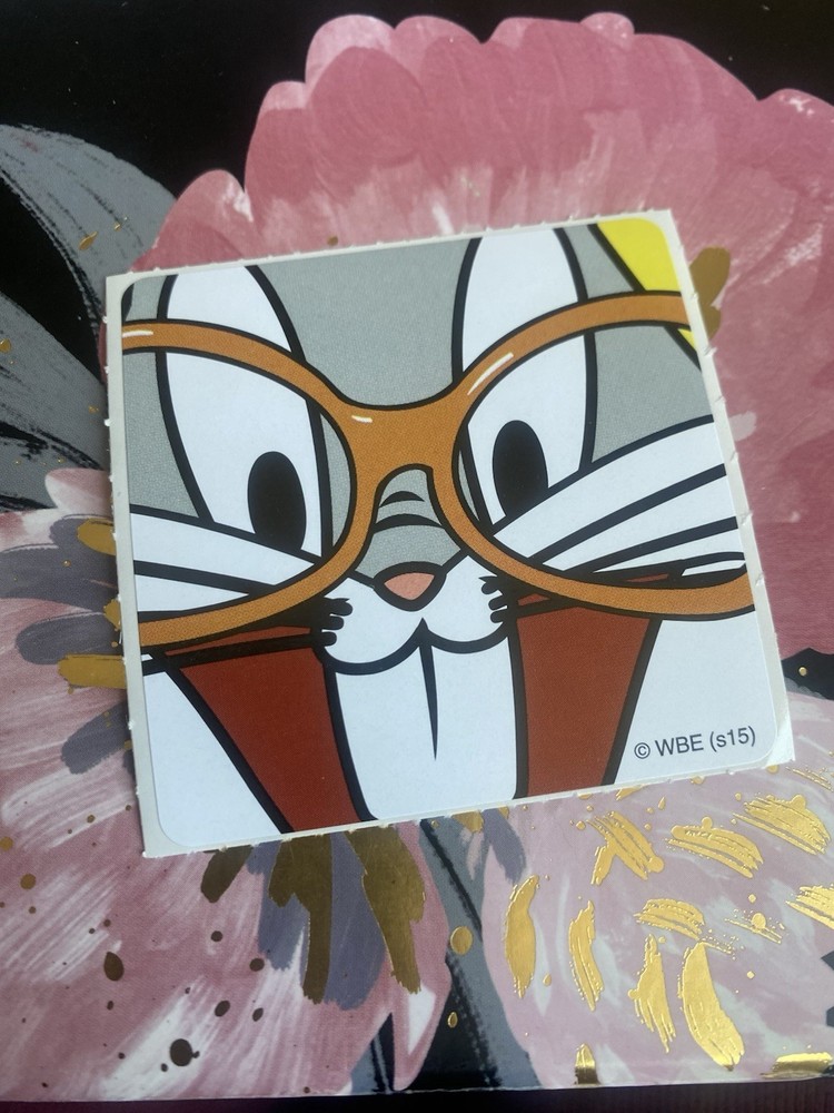 SmileMakers Looney Tunes Bugs Bunny Glasses Sticker Mod 2.5” Inches