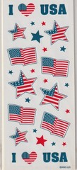 K & COMPANY-JOLEES-MM » USA » FLAGS🇱🇷STARS⭐STICKER LOT- BONUS-1 JOLEES STARS
