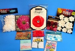 RETIRED RARE ASSORTED BEAUTIFUL 11CT. FLOWERS LOT SCRAPBOOK EMBELLISHMENTS #8b