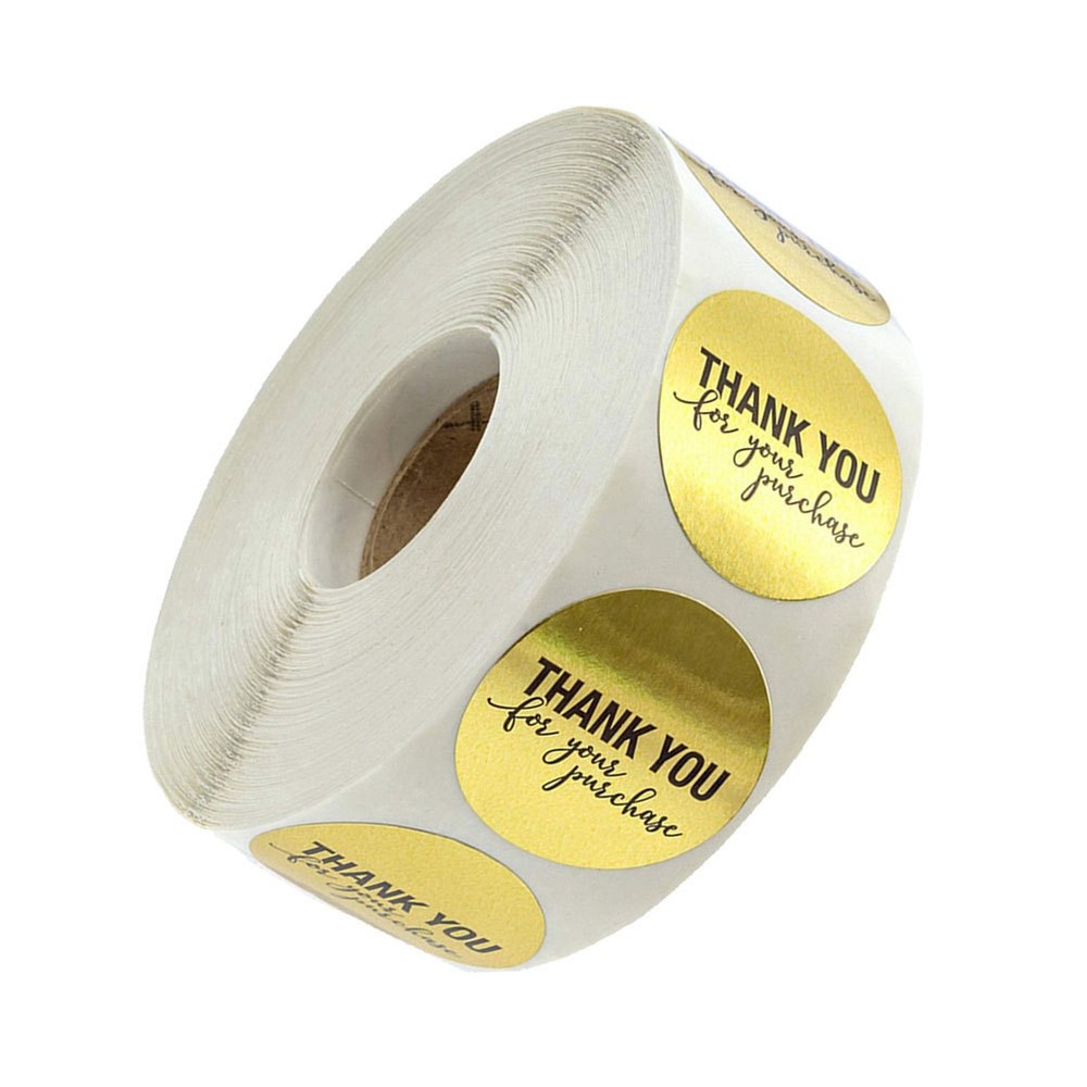 Thank You Stickers for Packaging Package Self-adhesive DIY Baking Packing Label