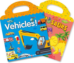 Reusable Sticker Book for Kids, 2 Sets Educational Learning Toys Travel Stickers