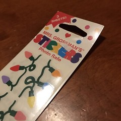 Vtg NOS Mrs. Grossman’s Stickers Christmas Lights Bulbs 3 Sheets Photo Safe New
