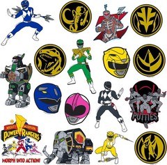 POWER RANGERS MIGHTY MORPHIN VARIETY DIE CUT VINYL 50 CT STICKER PACK