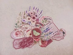 Lot Spring Wild Flower Shabby journal DIE CUTS Ephemera Tags Collage Scrapbook
