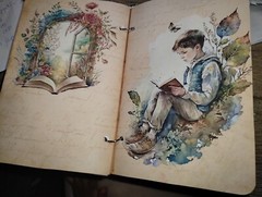 Bookworm Junk Journal Scrapbook USA Seller