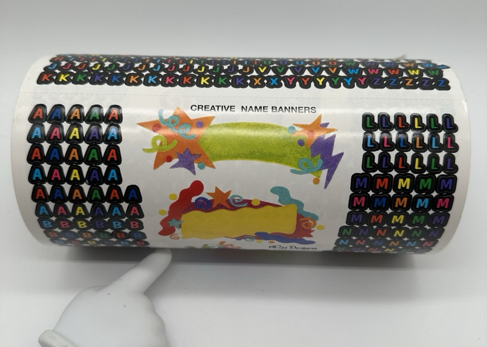 WHOLE ROLL Creative Name Banners Scrapbook Stickers NRN Designs 1999 100 Sheets