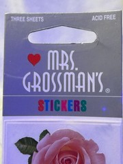 NEW Vintage Mrs. Grossman’s Lot of 4 Packages ~ ROSES & SUNFLOWERS ~ Stickers