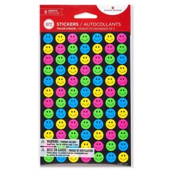 672ct Smiley Faces & Star Stickers Standard Glossy 8 Sheets by American Greeting