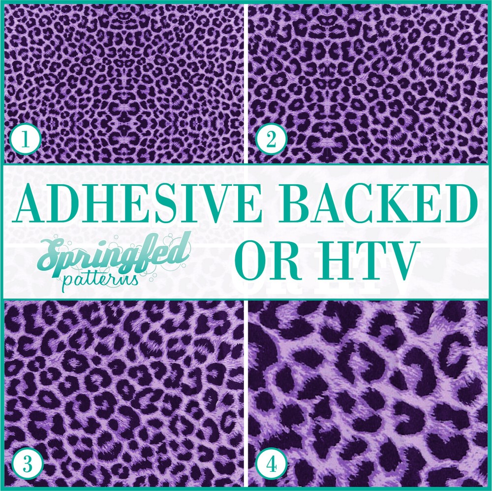 LEOPARD PRINT Spots Pattern #1 in Purple Adhesive Vinyl or HTV Heat Transfer