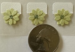 GREEN FLOWER PHOTO CORNER Dimensional Stickers(12pc) Garden•Glitter•Card Making•