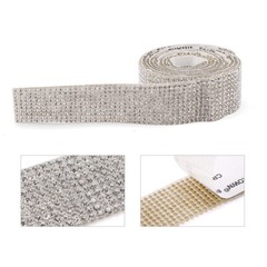 5X Crystal Sticker Self-Adhesive Rhinestone Tape Trim Fake Diamond Ribbon DIY