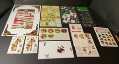 Huge Scrapbooking Lot USED Christmas Stickers Approx 80 Sheets Words Borders