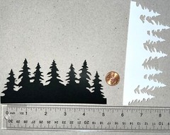 🌲10 TREELINE cardstock paper die cut embellishments … PINE TREES