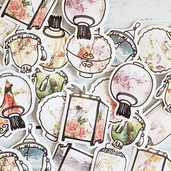 45PCS Asian Lantern Stickers – Kawaii Japan Chinese Festival Planner Stickers