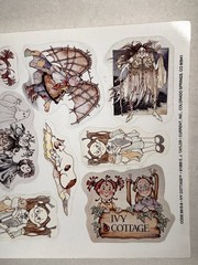 Set of 2 Vtg 80s IVY COTTAGE Current Stickers Scrapbooking EJ Taylor Little Book